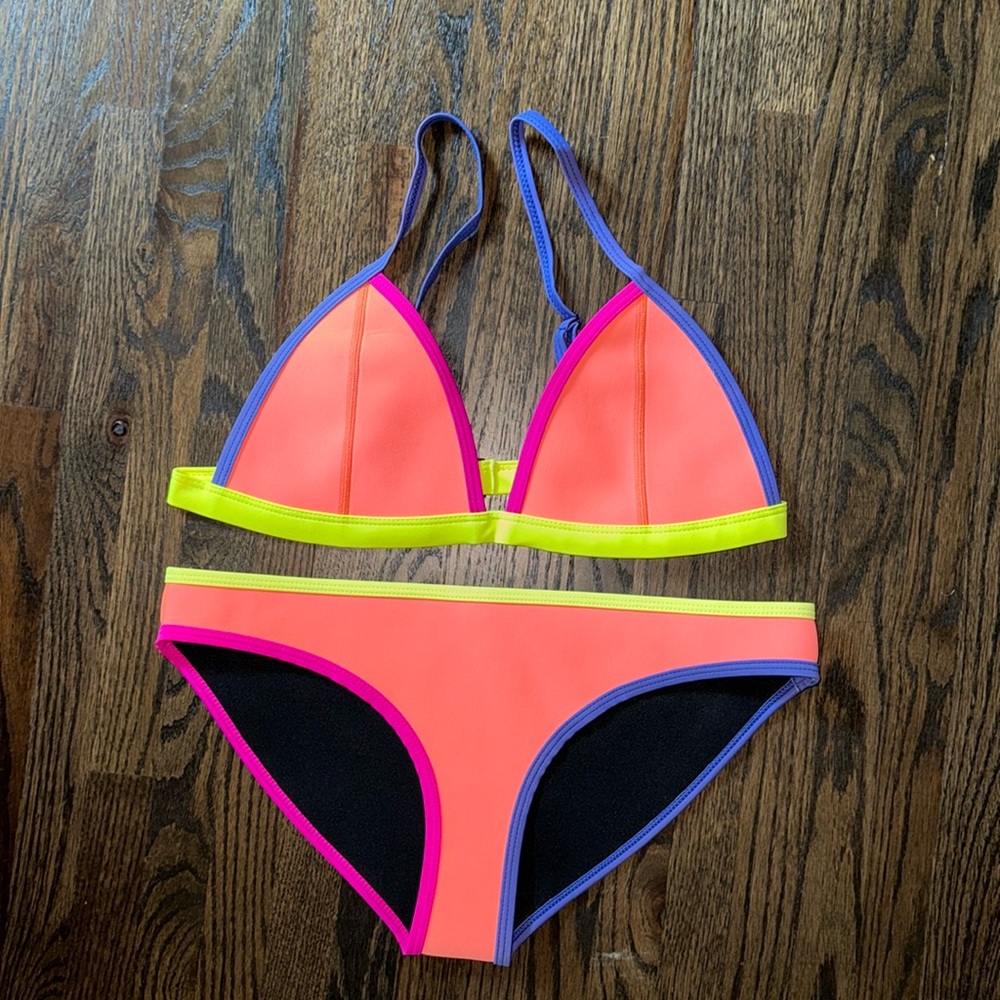 Muxilove Color Block Two Piece Swimsuit Sz L